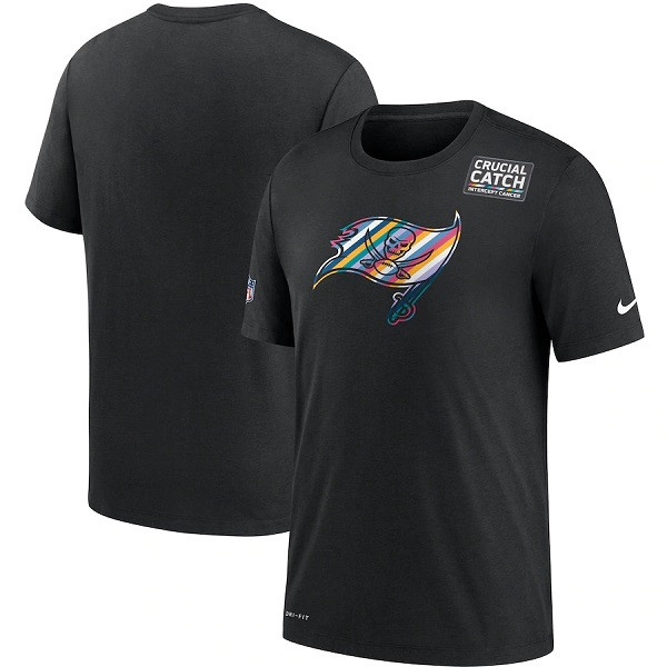Men's Tampa Bay Buccaneers Black NFL 2020 Sideline Crucial Catch Performance T-Shirt Men's Tampa Bay Buccaneers Black NFL 2020 Sideline Crucial Catch Performance T-Shirt